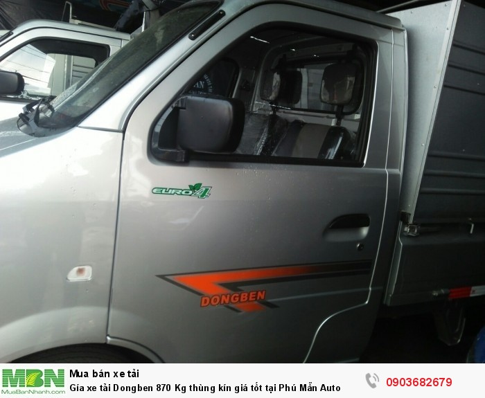 Gía xe tải Dongben 870 Kg thùng kín giá tốt tại Phú Mẫn Auto