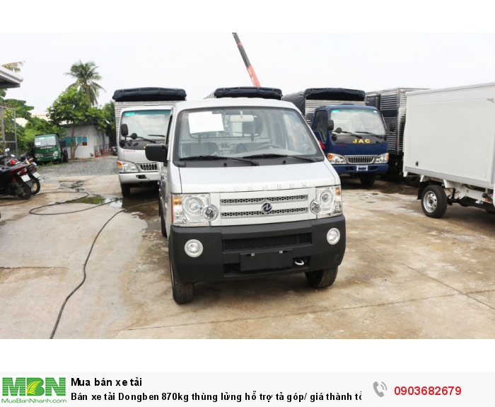 Bán xe tải Dongben 870kg thùng lửng hỗ trợ tả góp/ giá thành tốt