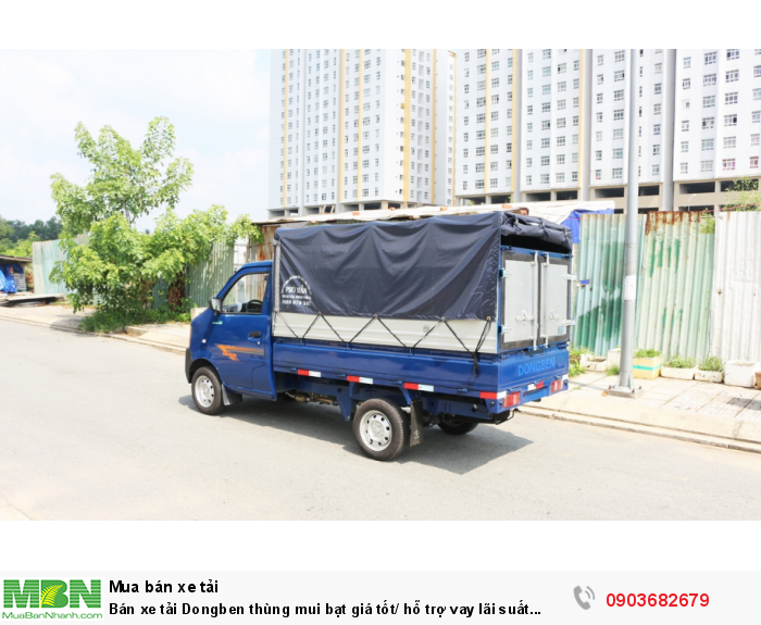 Bán xe tải Dongben thùng mui bạt giá tốt/ hỗ trợ vay lãi suất thấp tại ô tô Phú Mẫn