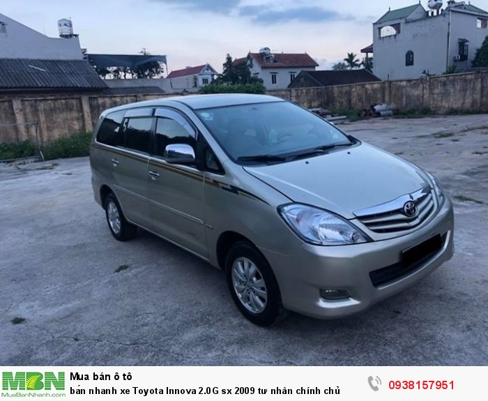 Bán nhanh xe Toyota Innova 2.0G sx 2009 tư nhân chính chủ