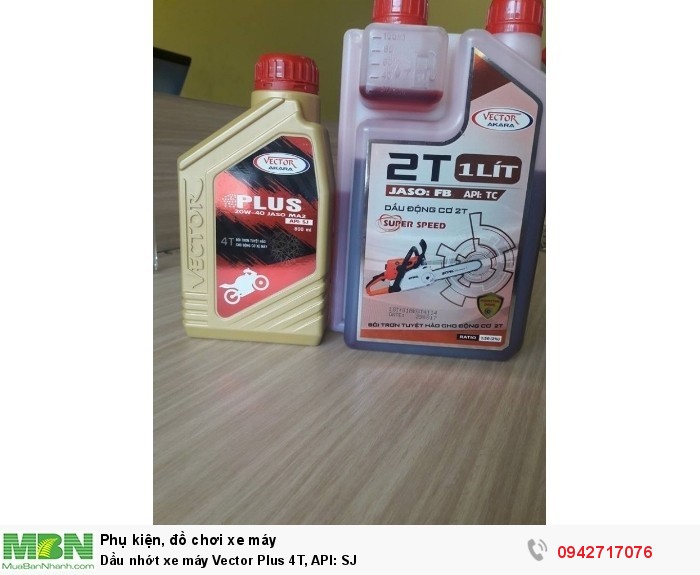Dầu nhớt xe máy Vector Plus 4T, API: SJ