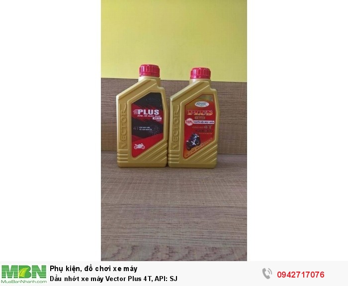 Dầu nhớt xe máy Vector Plus 4T, API: SJ