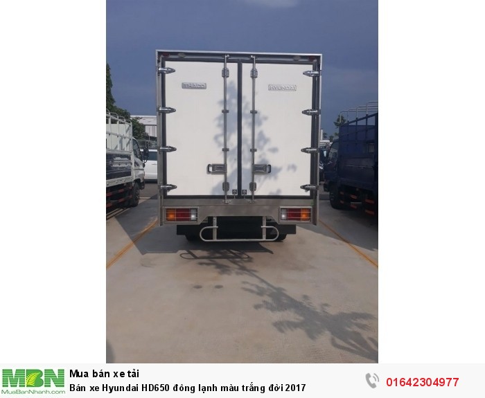 Bán xe Hyundai HD650 đông lạnh màu trắng đời 2017