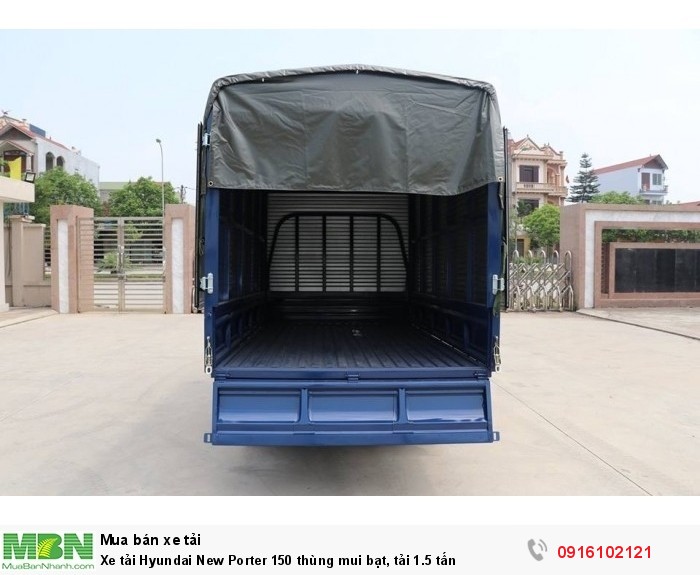 Xe tải Hyundai New Porter 150 thùng mui bạt, tải 1.5 tấn