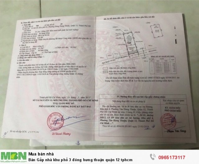 Bán Gấp nhà khu phố 3 đông hưng thuận quận 12 tphcm