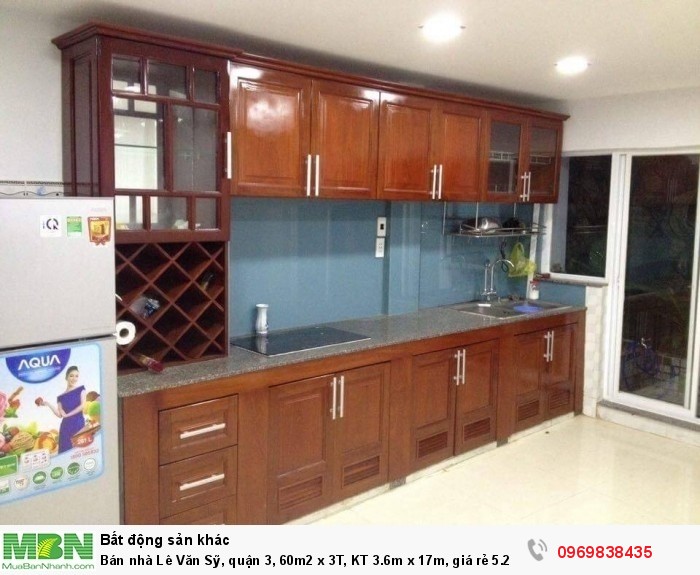 Bán nhà Lê Văn Sỹ, quận 3, 60m2 x 3T, KT 3.6m x 17m, giá rẻ 5.25 tỷ