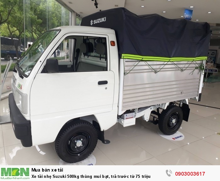 Xe tải nhẹ Suzuki 500kg thùng mui bạt, trả trước từ 75 triệu