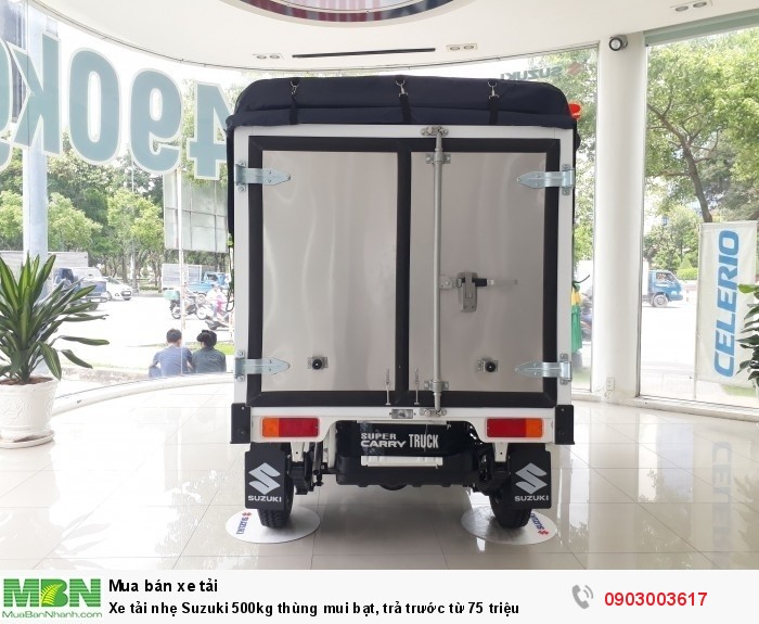 Xe tải nhẹ Suzuki 500kg thùng mui bạt, trả trước từ 75 triệu