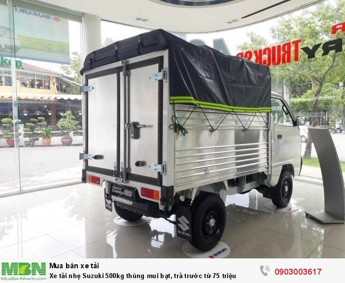 Xe tải nhẹ Suzuki 500kg thùng mui bạt, trả trước từ 75 triệu