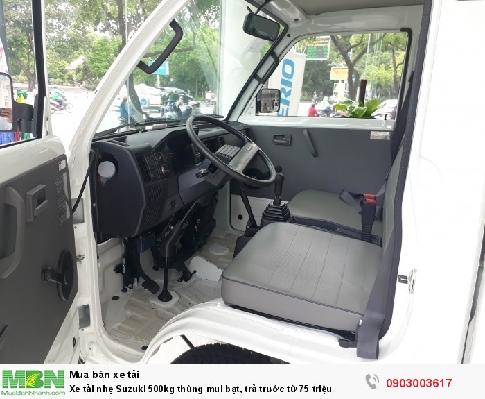 Xe tải nhẹ Suzuki 500kg thùng mui bạt, trả trước từ 75 triệu