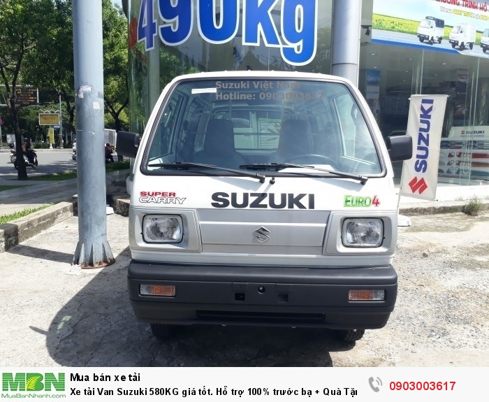 Xe tải Van Suzuki 580KG giá tốt. Hỗ trợ 100% trước bạ + Quà Tặng