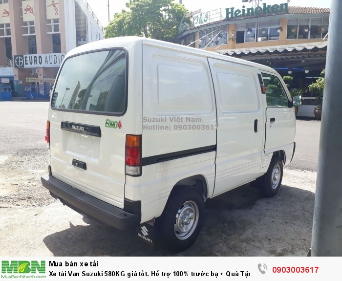 Xe tải Van Suzuki 580KG giá tốt. Hỗ trợ 100% trước bạ + Quà Tặng