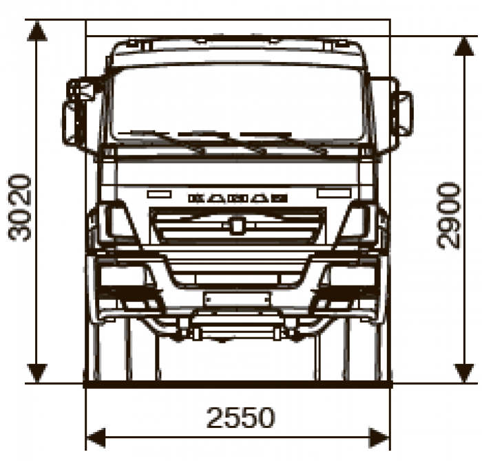 Xe Ben Kamaz 4 chân 6540