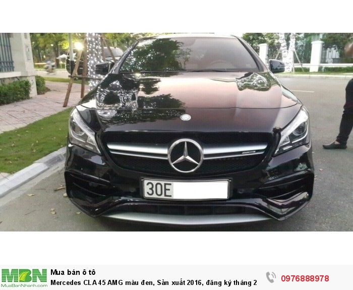 Mercedes CLA 45 AMG màu đen, Sản xuất 2016, đăng ký tháng 2/2017, xe nhập khẩu