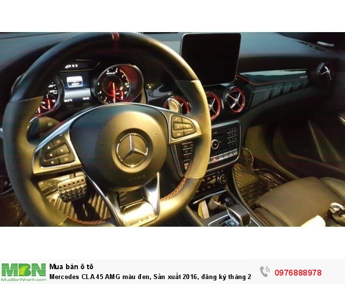 Mercedes CLA 45 AMG màu đen, Sản xuất 2016, đăng ký tháng 2/2017, xe nhập khẩu