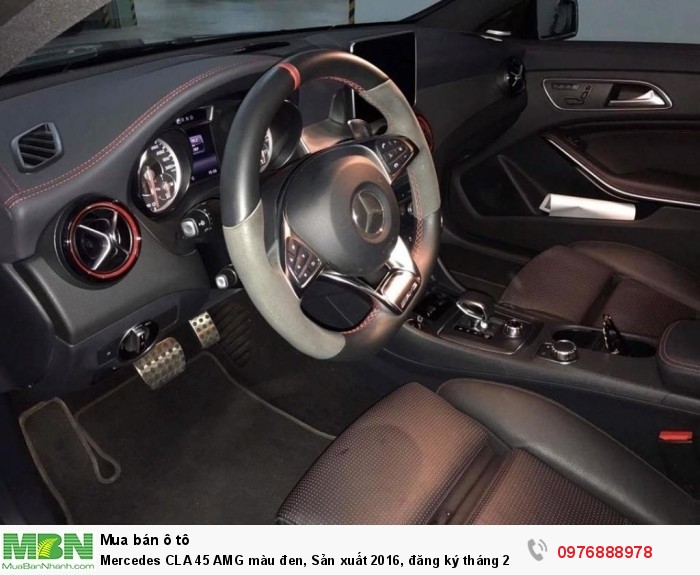 Mercedes CLA 45 AMG màu đen, Sản xuất 2016, đăng ký tháng 2/2017, xe nhập khẩu
