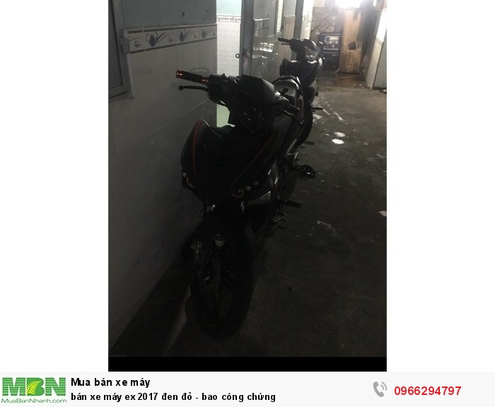 Bán xe máy ex 2017 đen đỏ - bao công chứng