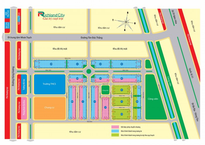 Bán đất vị trí đẹp dự án RICHLAND CITY-mặt tiền đường Tôn Đức Thắng_