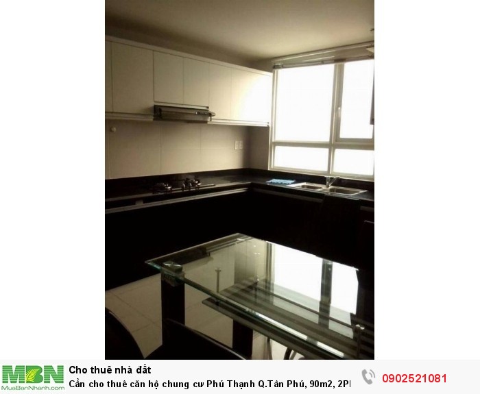 Cần cho thuê căn hộ chung cư Phú Thạnh Q.Tân Phú, 90m2, 2PN, 2WC.