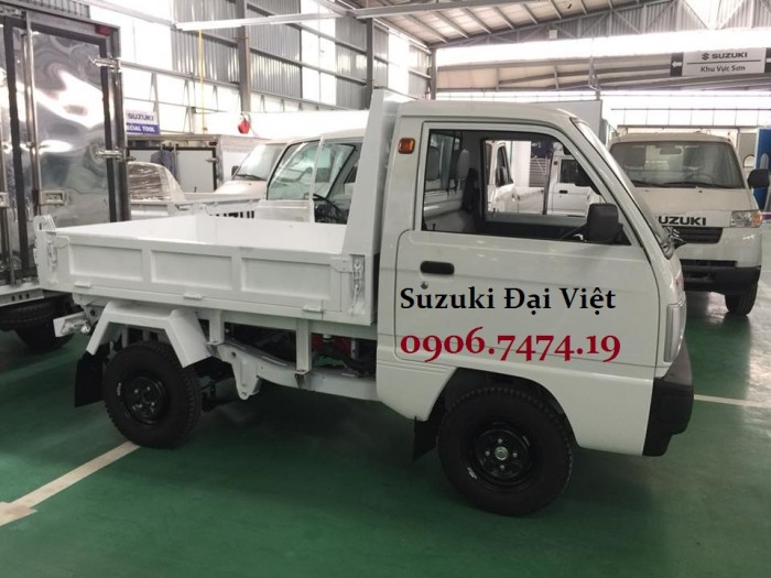 Xe ben Suzuki 500kg thùng cao 2 tất 6 tặng 100% thuế trước bạ và gói quà tặng 5 triệu