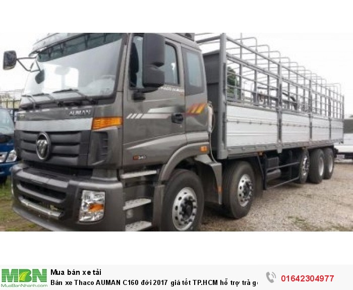 Bán xe Thaco Auman C160 đời 2017 giá tốt TP.HCM hỗ trợ trả góp 80%