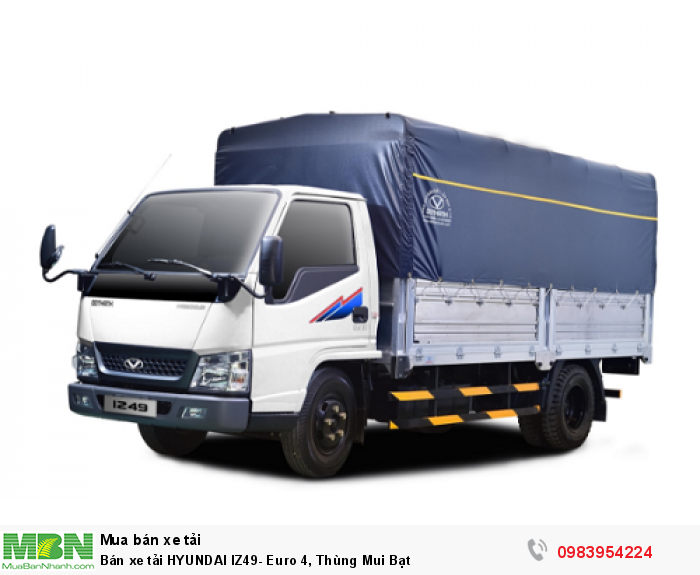 Bán xe tải HYUNDAI IZ49- Euro 4, Thùng Mui Bạt