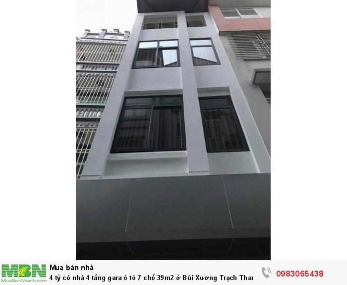 4 tỷ có nhà 4 tầng gara ô tô 7 chỗ 39m2 ở Bùi Xương Trạch Thanh Xuân