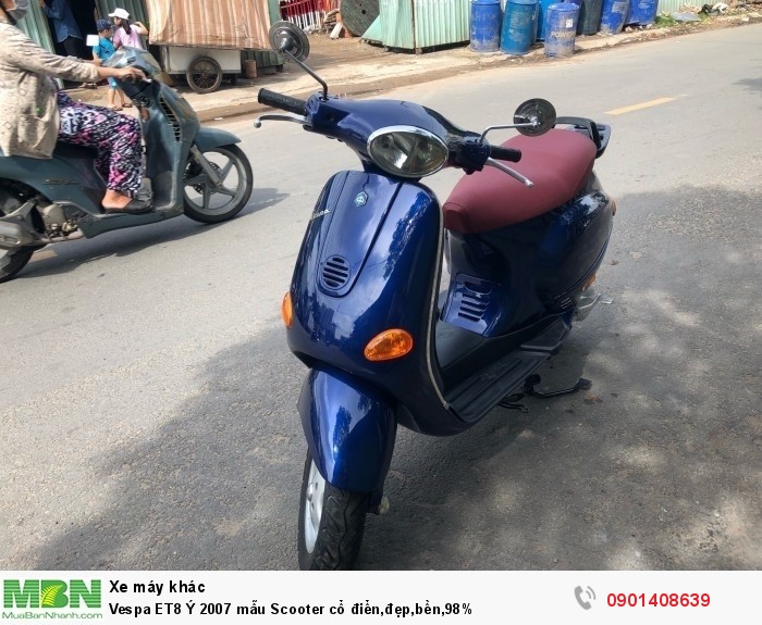 Vespa ET8 Ý 2007 mẫu Scooter cổ điển,đẹp,bền,98%
