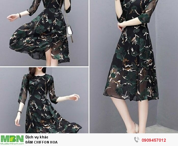 Đầm chiffon dập ly - Queen99 Fashion