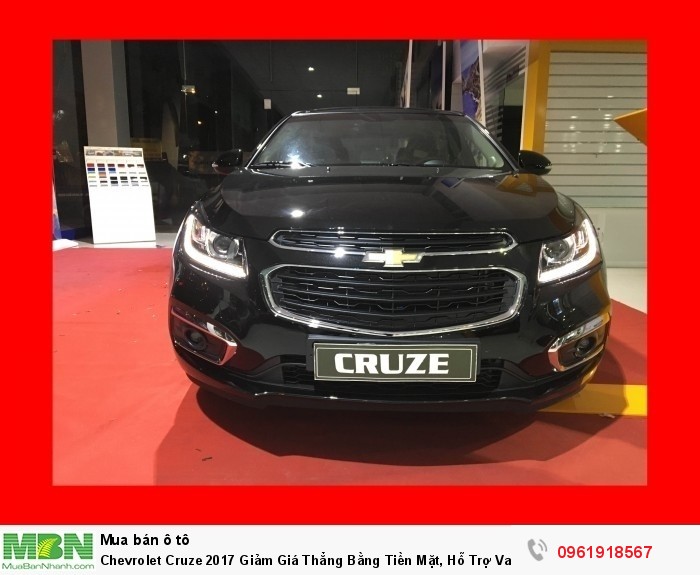 Chevrolet Cruze 2017 Giảm Giá Thẳng Bằng Tiền Mặt, Hỗ Trợ Vay 95% Và Hỗ Trợ Hồ Sơ Các Tỉnh