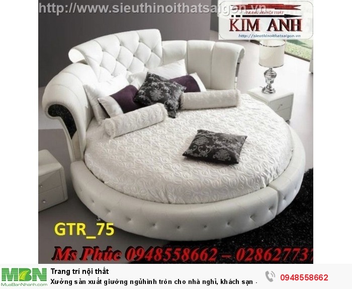 Xưởng sản xuất giường ngủ hình tròn cho nhà nghỉ, khách sạn - nội thất Kim Anh sài gòn19