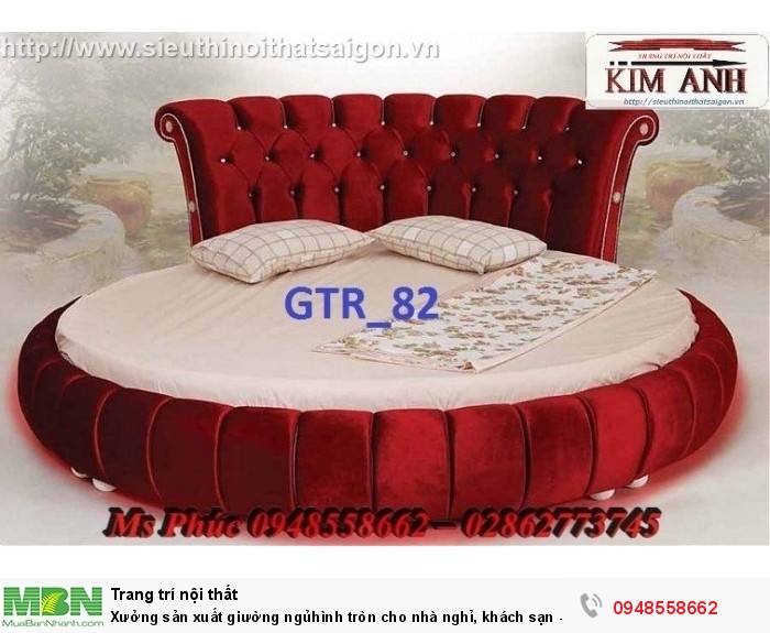 Xưởng sản xuất giường ngủ hình tròn cho nhà nghỉ, khách sạn - nội thất Kim Anh sài gòn26