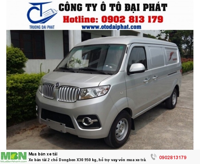 Xe bán tải 2 chỗ Dongben X30 950 kg, hỗ trợ vay vốn mua xe trả góp 80%
