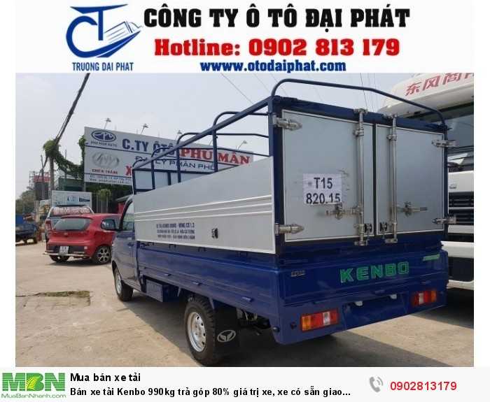 Bán xe tải Kenbo 990kg trả góp 80% giá trị xe, xe có sẵn giao ngay