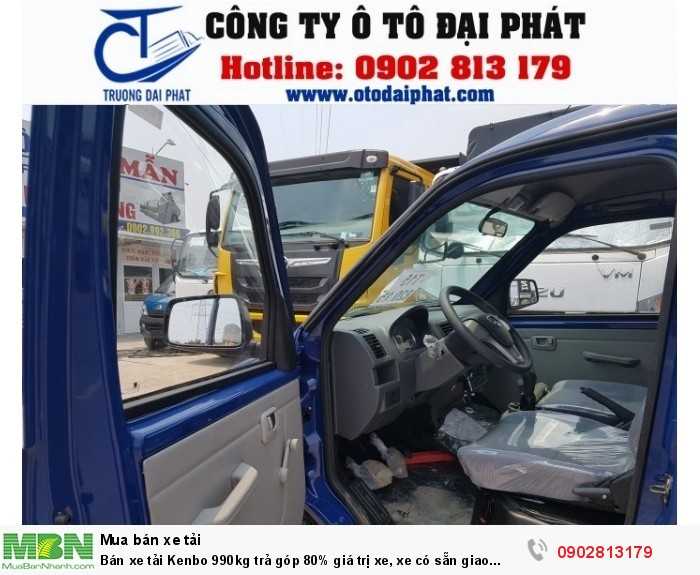 Bán xe tải Kenbo 990kg trả góp 80% giá trị xe, xe có sẵn giao ngay