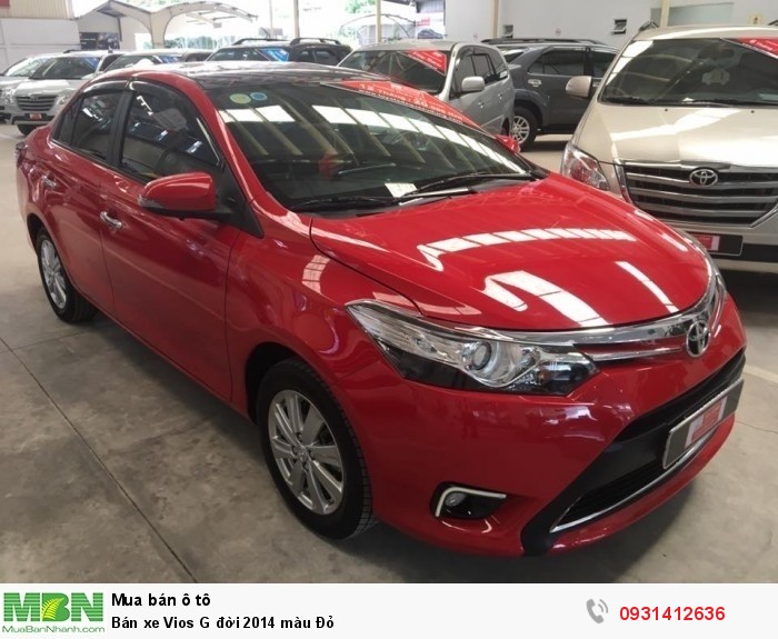 Bán xe Vios G đời 2014 màu Đỏ