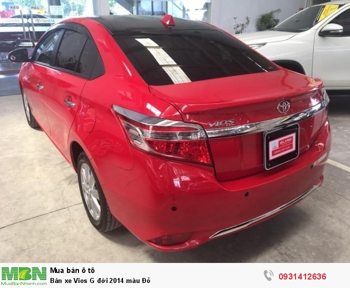 Bán xe Vios G đời 2014 màu Đỏ