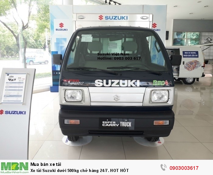 Xe tải Suzuki dưới 500kg chở hàng 24/7. HOT HÓT