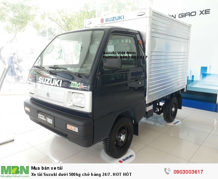 Xe tải Suzuki dưới 500kg chở hàng 24/7. HOT HÓT