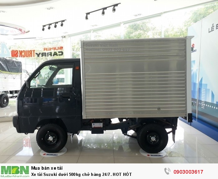 Xe tải Suzuki dưới 500kg chở hàng 24/7. HOT HÓT