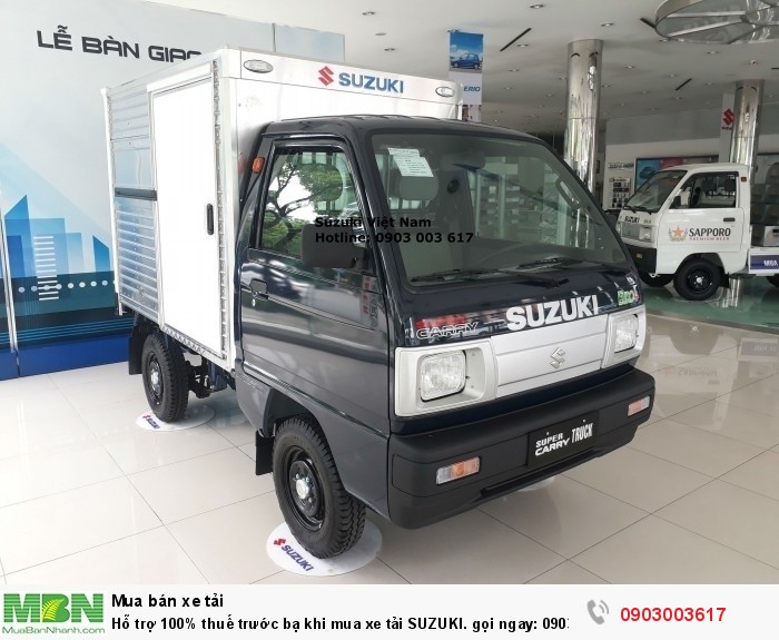 Hỗ trợ 100% thuế trước bạ khi mua xe tải SUZUKI. gọi ngay: 0903 003 617