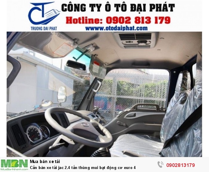 Cần bán xe tải jac 2.4 tấn thùng mui bạt động cơ euro 4