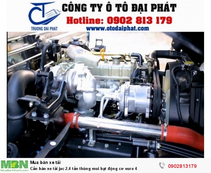 Cần bán xe tải jac 2.4 tấn thùng mui bạt động cơ euro 4