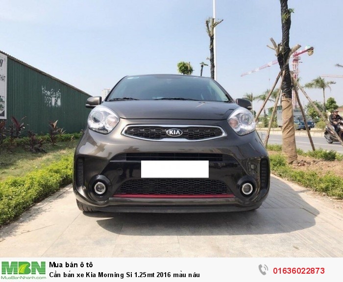 Cần bán xe Kia Morning Si 1.25mt 2016 màu nâu