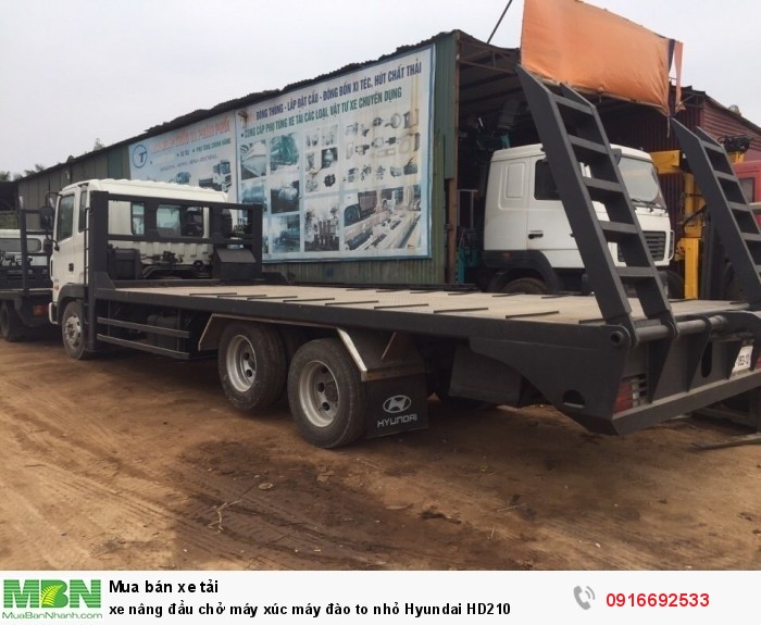 Xe nâng đầu chở máy xúc máy đào to nhỏ Hyundai HD210