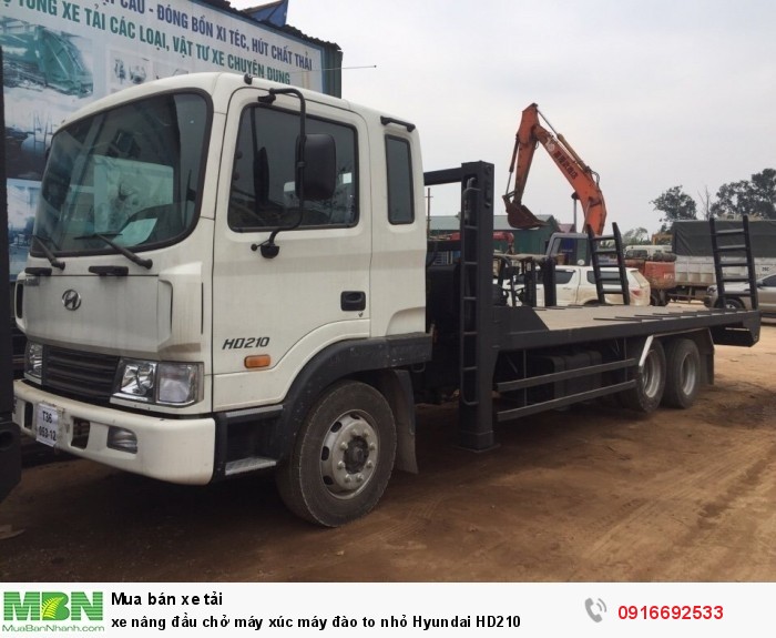 Xe nâng đầu chở máy xúc máy đào to nhỏ Hyundai HD210