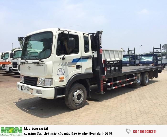 Xe nâng đầu chở máy xúc máy đào to nhỏ Hyundai HD210