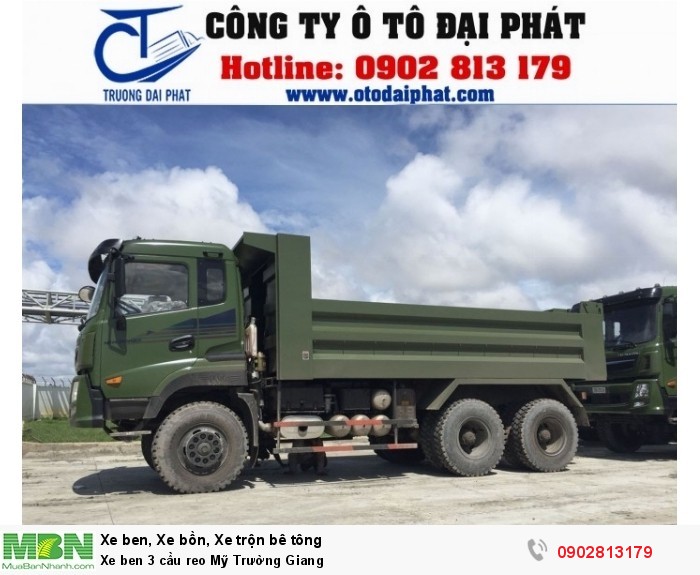 Xe ben 3 cầu reo Mỹ Trường Giang