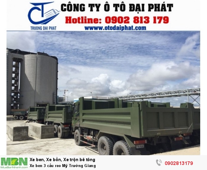 Xe ben 3 cầu reo Mỹ Trường Giang