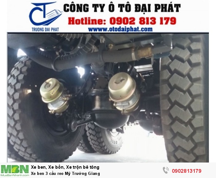 Xe ben 3 cầu reo Mỹ Trường Giang